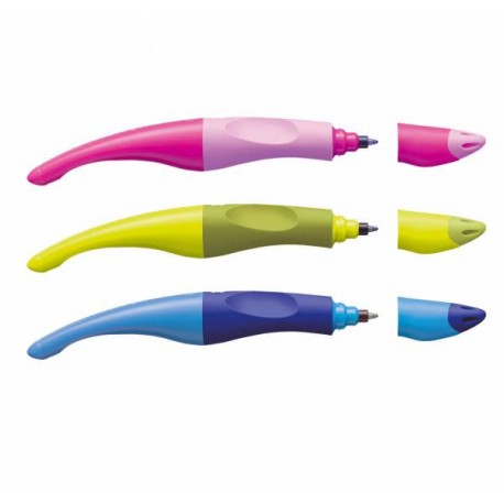 Penna Roller Ergonomica per Destomani in Tubo con 3 Refills, inchiostro Blu - Stabilo 6892