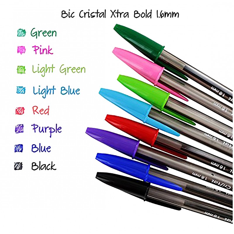 Penna a sfera Cristal Multicolor punta 1,6mm confezione 20 penne