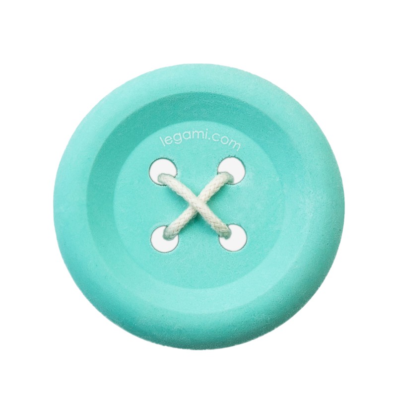 Gomma King of the Button Eraser colore Acqua forma di bottone