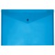 Busta Orizzontale in PP Trasparente Colore Blu con Chiusura a Bottone -  X001BL