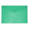 Busta Orizzontale in Polipropilene Trasparente Verde Chiusura a Bottone confezione 6 pezzi - Wiler X001V