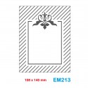 Cartella effetto rilievo 2D Embossing Forma Cornice decorativa 108x140mm - Wiler EM213