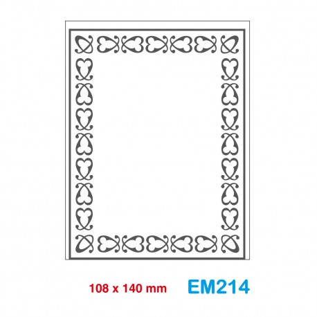 Cartella effetto rilievo 2D Embossing Forma Cornice decorativa - Wiler EM214