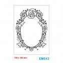 Cartella effetto rilievo 2D Embossing Forma Cornice rose 128x180mm - Wiler EM512