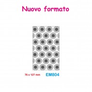 Cartella effetto rilievo 2D Embossing Forma Fiori 76x127mm - Wiler EM804