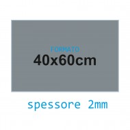 Feltro rigido grigio 2 mm 40x60 confezione foglio singolo - Wiler FELT4060H2C28