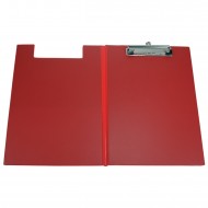 Portablocco Doppio in PVC colore Rosso Formato A4 con Clip fermafogli in Metallo - CB6R