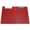 Portablocco Doppio in PVC colore Rosso Formato A4 con Clip fermafogli in Metallo - Wiler CB6R