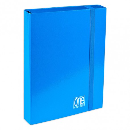 Portaprogetti Blu Dorso 5 cm One Color Chiusura con elastico - Blasetti 5743