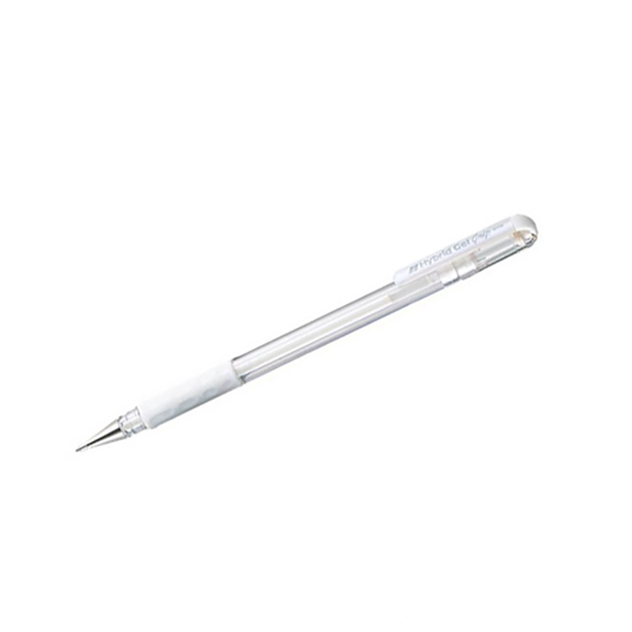 Penna Hybrid Roller Gel Grip k118 Bianco Pentel K118-LW