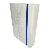 Portaprogetti Bianco Dorso 5 cm Linea Luna Chiusura con elastico piatto - Tecnoteam 003424