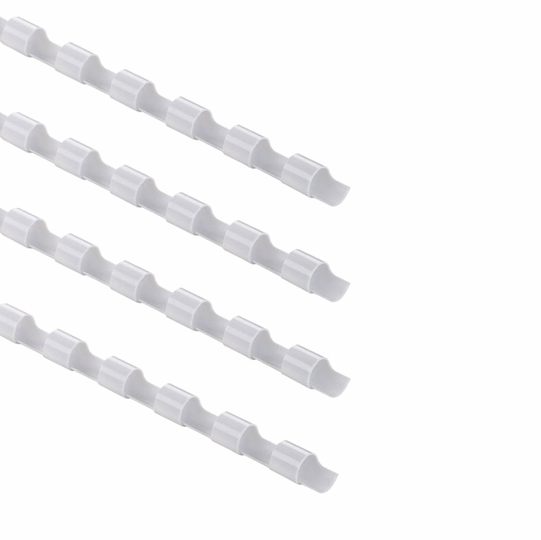 Dorsi plastici Bianco 21 anelli da 8mm a spirale per Rilegatura