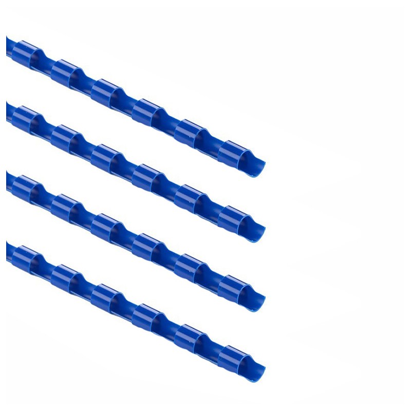 Dorsi plastici Blu 21 anelli da 10mm a spirale per Rilegatura