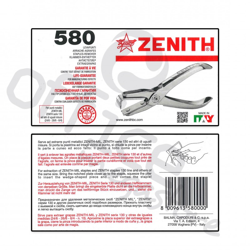Levapunti in acciaio 580 - Zenith 50580