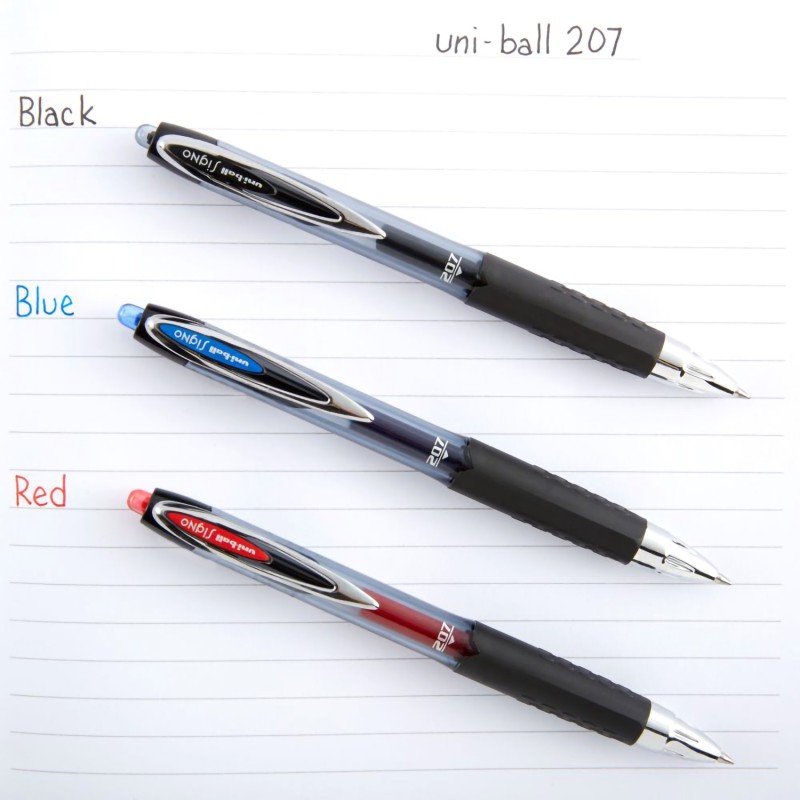 confezione da 5 pezzi inchiostro nero/blu/rosso Uni-ball Super Ink Penna rollerball UB-157 Eye Fine pennino da 0,7 mm 