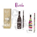 Sacchetti da regalo in carta per bottiglie di vino, manici in corda confezione da 12 buste per colore Wiler U011B