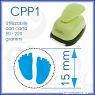 Fustella Piccola 15mm sagoma piedi neonato - Wiler CPP135