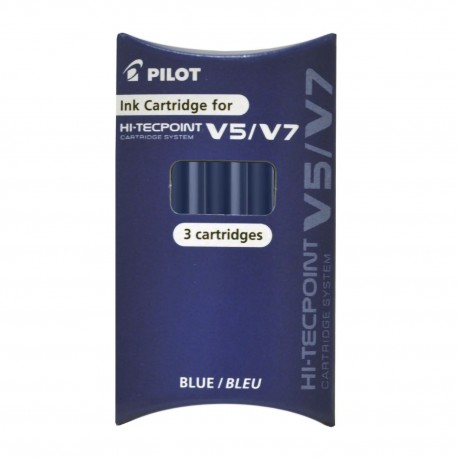 Set Refill Hi Tecpoint per V5 e V7 Ricaricabile inchiostro Liquido Blu confezione 3 cartucce Pilot 040336 BXS-IS-L-S3