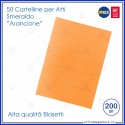Cartelline per atti 50 cartelle senza lembi arancione per ufficio Blasetti Smeraldo 603