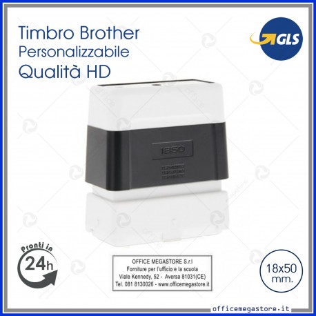 Timbro fotografico digitale aziendale personalizzato timbri  online con testo e logo Brother 1850 
