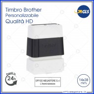 Timbro fotografico digitale aziendale personalizzato timbri online con testo e logo Brother 1438