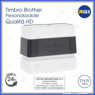 Timbro fotografico digitale aziendale personalizzato timbri  online con testo e logo Brother 2770
