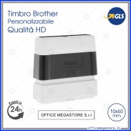 Timbro fotografico digitale aziendale personalizzato timbri  online con testo e logo Brother 1060