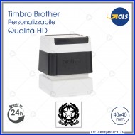 Timbro fotografico digitale aziendale personalizzato timbri online con testo e logo Brother 4040