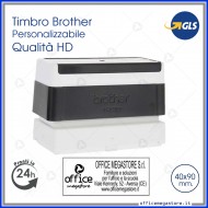 Timbro fotografico digitale aziendale personalizzato timbri  online con testo e logo Brother 4090