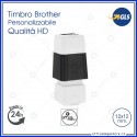 Timbro fotografico digitale aziendale personalizzato timbri online con testo e logo Brother 1212