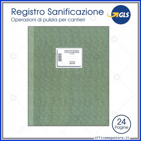 Registro operazioni di pulizia e sanificazione per cantieri 24 pagine 31x24,5cm - Gruppo Buffetti DU3219C0100