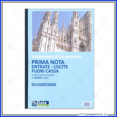 Prima Nota Entrate Uscite Fuori Cassa moduli A4 autoricalcanti in duplice copia modulistica Gruppo Buffetti DU1683C0000