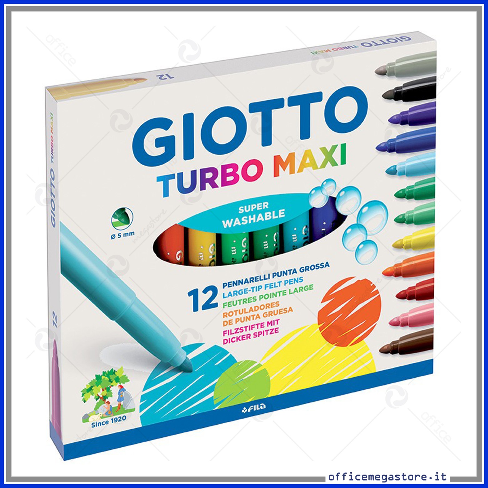 Visita lo Store di GiottoGiotto Turbo Color pennarelli in astuccio da 12 colori 