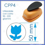 Visualizza ingrandito Fustella grande 50mm sagoma tulipano craft punch scrapbooking CPP405