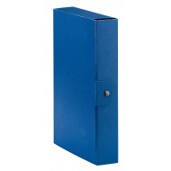 Cartella Portaprogetti Blu - Dorso 6 cm - Chiusura a Bottone - C2605 