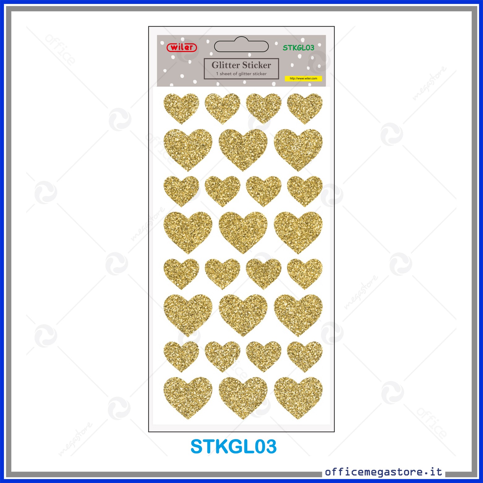 Adesivi - Matrimonio - Oro e glitter - Global Gift - Cartoleria e scuola