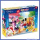 Puzzle Mickey Mouse supermaxi 150 pezzi 70x50 cm double face 2 in 1 Disney Giochi Giuseppe Lisciani 48328