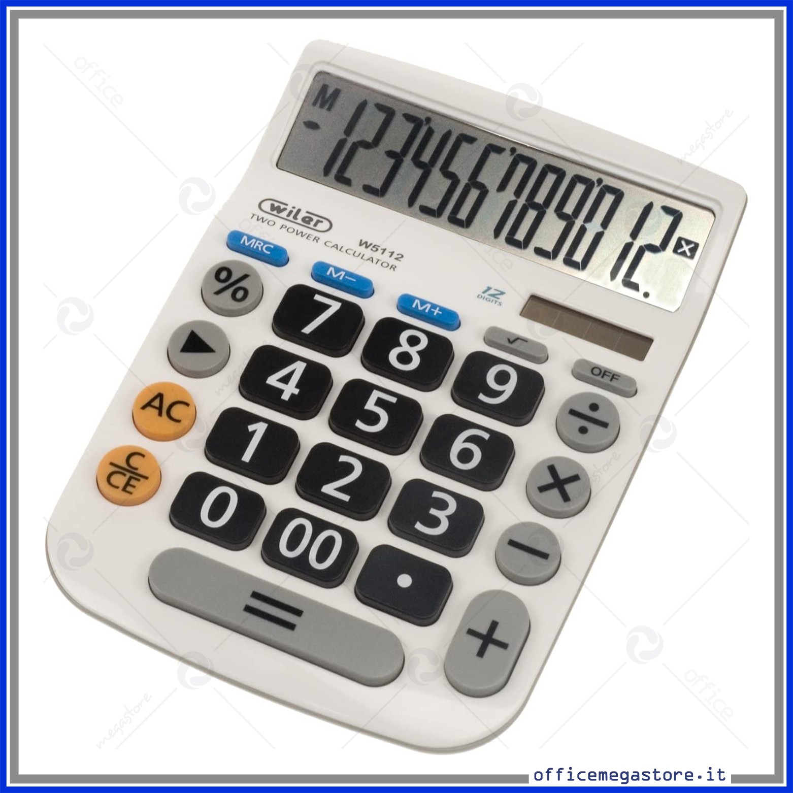 Calcolatrice da tavolo W5112 a 12 cifre Big Digit.