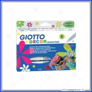 Pennarelli Giotto Decor Materials per vetro legno ceramica cuoio vasellame plastica metallo confezione 6 colori 453300