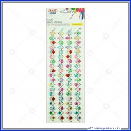 Strass adesivi craft stickers blister 1 foglio da 100x260 mm lineari e gemme Wiler STKCY006