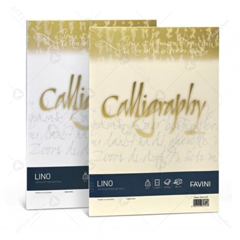 Carta Lino Bianco A4 120g Calligraphy 50 Fogli - Favini 57468