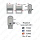 Timbri Autoinchiostranti 47x18mm Printer S-1847 confezione 12 pezzi Wiler T3