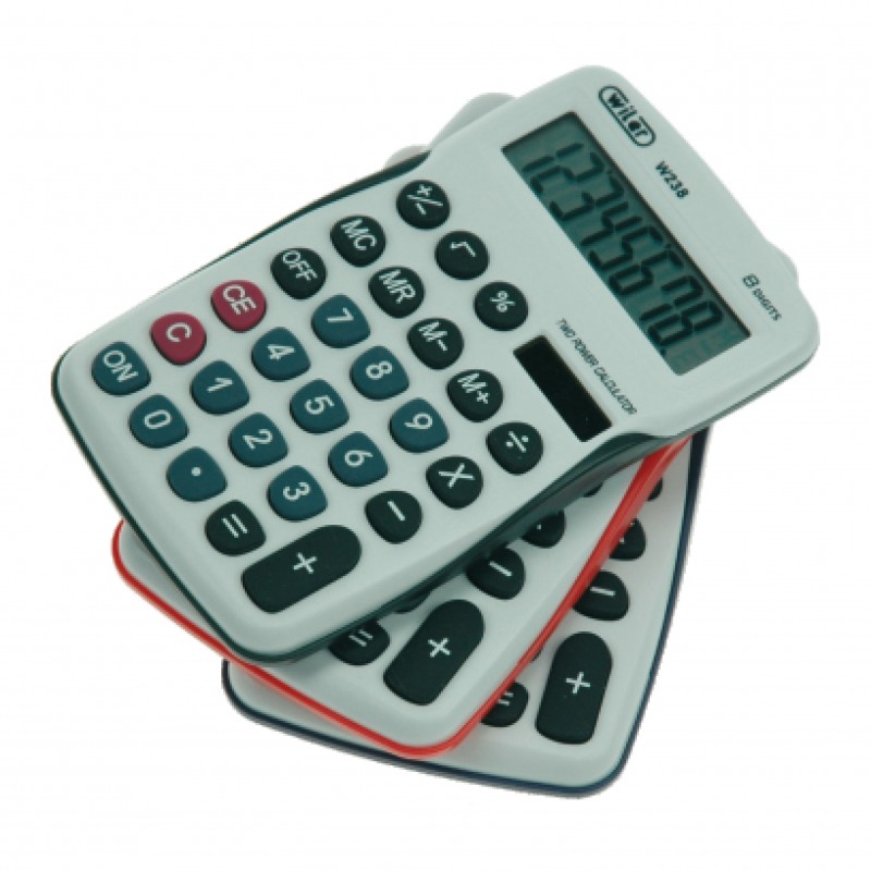 Calcolatrice tascabile 8 cifre tasti in plastica Coperchio