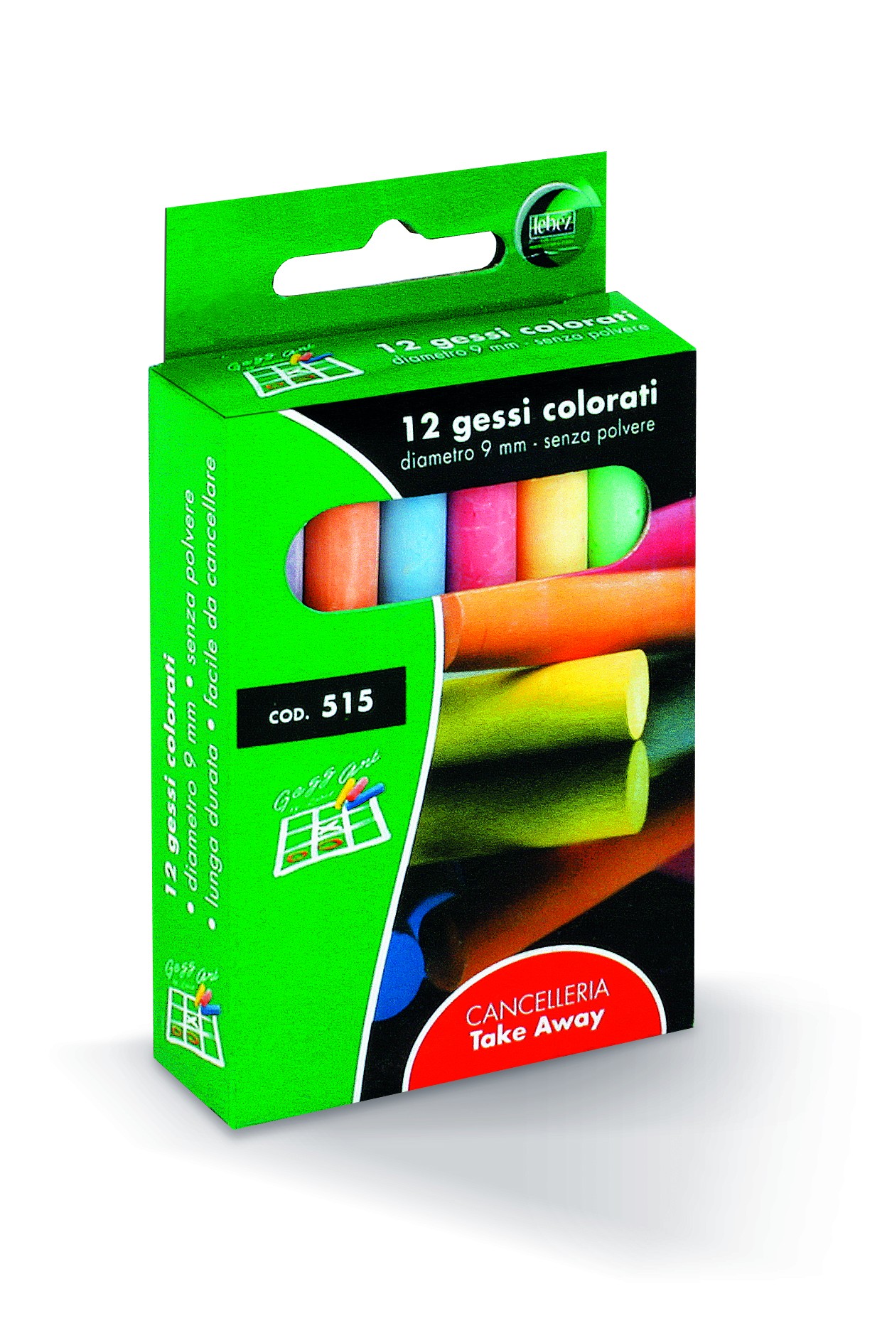 Gessi Colorati senza polvere Scatola 12 pezzi - Lebez 515