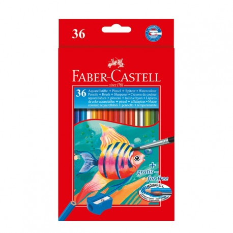 Matite Colorate Acquerellabili Astuccio da 36 - Faber Castell 114437