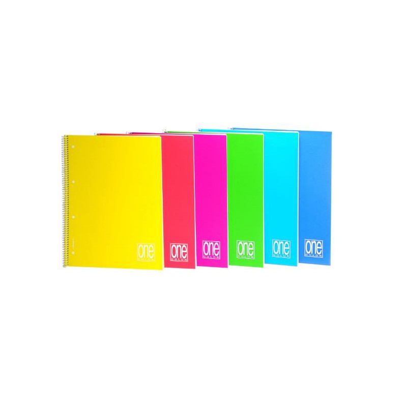 quaderno one color cartonato rigatura 1R formato A4 senza fori spiral