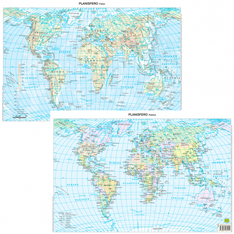 Planisfero Politico-Fisico - Belletti BS02P