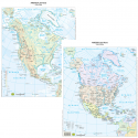 Cartina America del Nord Politico-Fisico - Belletti BS05P