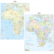 Cartina Africa Politico-Fisico - Belletti BS04P