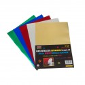 Carta Metallizzata Autoadesiva 10 Fogli Colori Assortiti - Wiler MFP10A